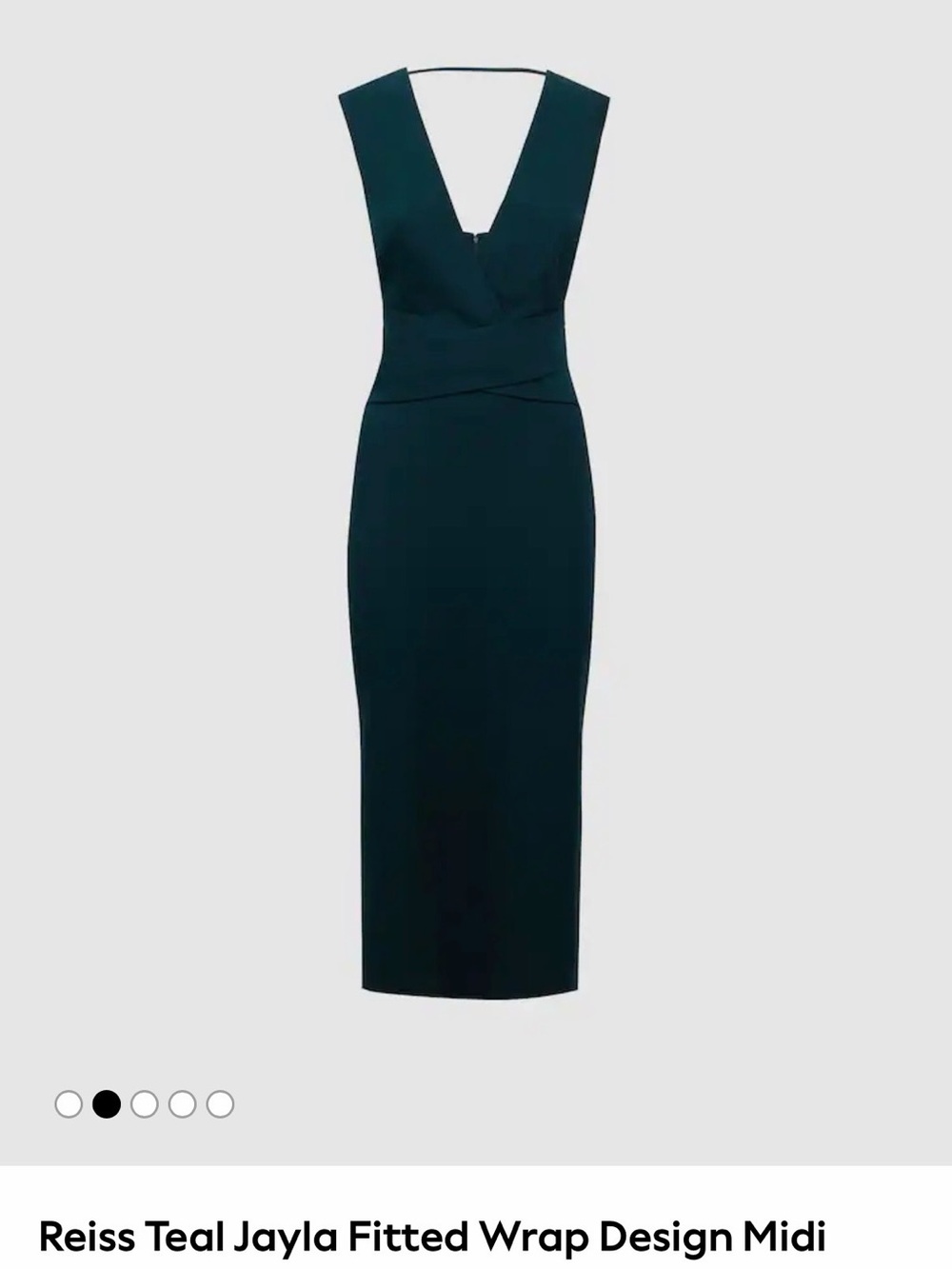 Reiss Teal Jayla Midi Dress